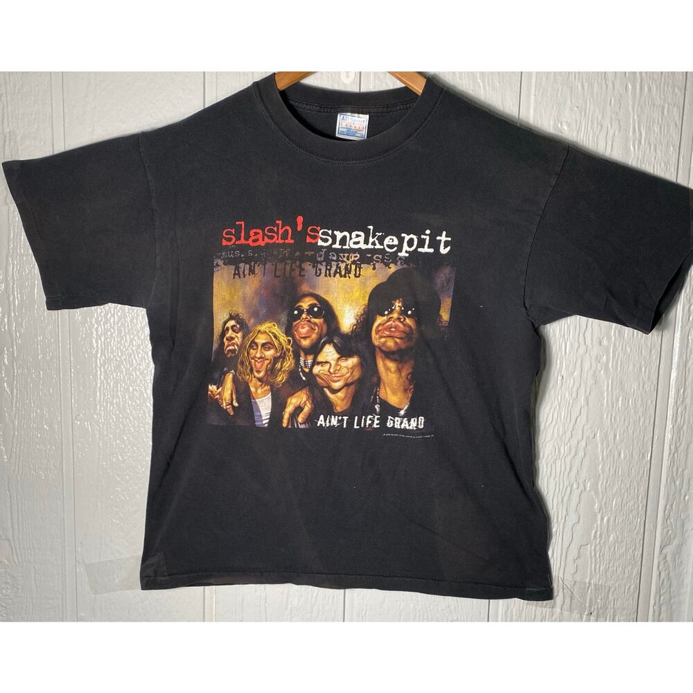 *2001 SLASH'S SNAKEPIT* vtg rock concert tour tee t-shirt (L) 90's Guns N Roses